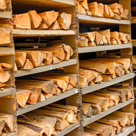 33cm gemengd brandhout in een halve pallet met 1,2m³