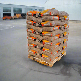 Premium Crepito houtpellets, pallet met 72 zakken van 15 kg per stuk