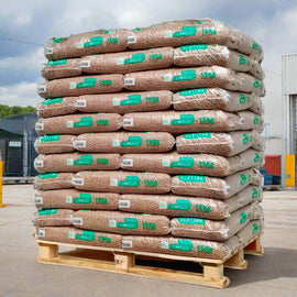 Limouzi houtpellets - pallet met 66 zakken van 15 kg per stuk