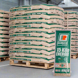 Van Roje houtpellets - pallet met 65 zakken van 15 kg